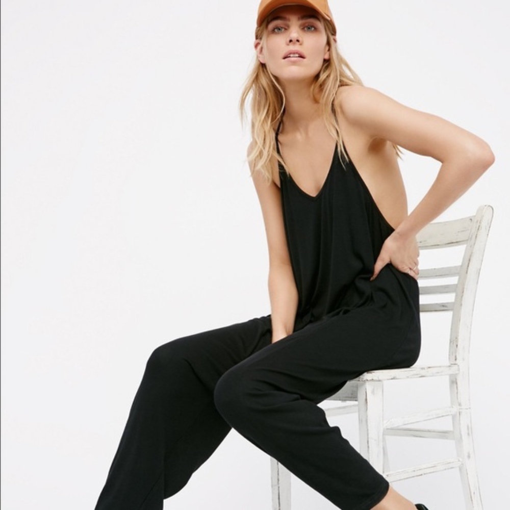 Free People Really Romper in Black